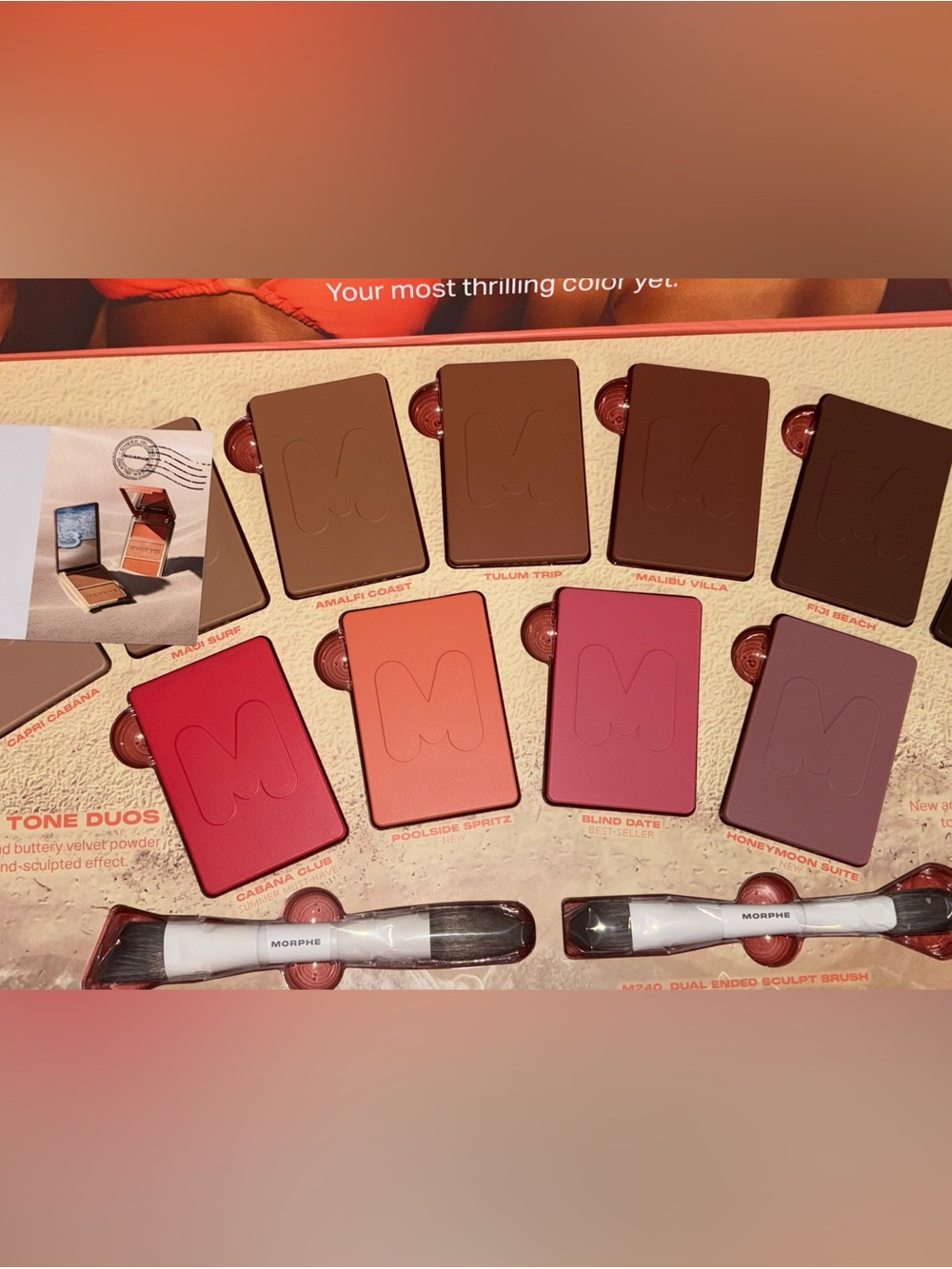 Morphe Cheek Thrills PR Set – Blush and Bronzer Duos with Brushes